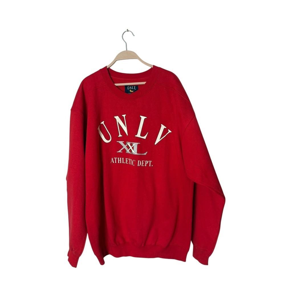 Vintage 90s UNLV Runnin Rebels Sweatshirt Mens XL Galt Sand‎ Crewneck Distressed